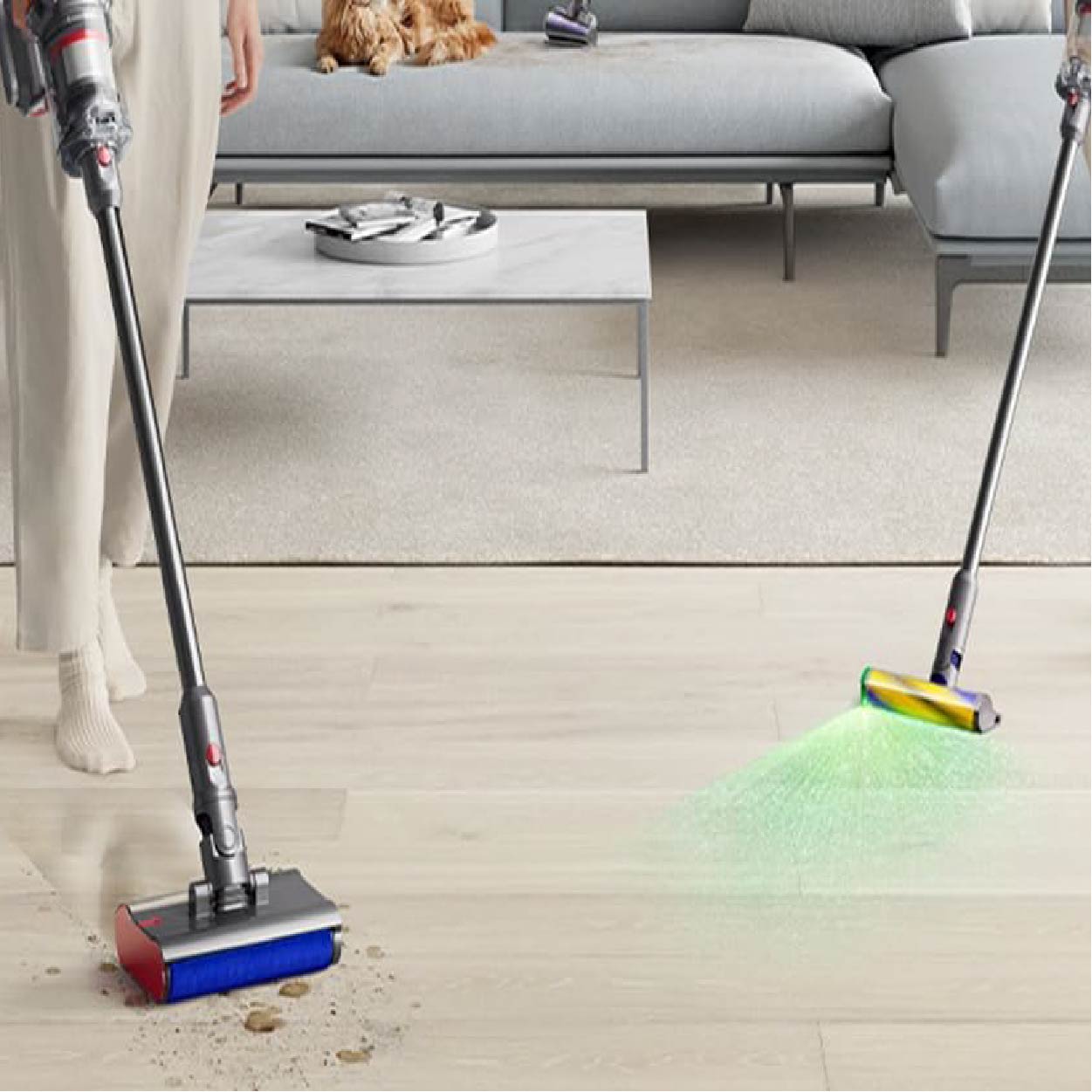 Dyson V12S Detect Slim Submarine Wet And Dry HEPA Filter Vacuum Cleaner, 350ML, Yellow - Image 4