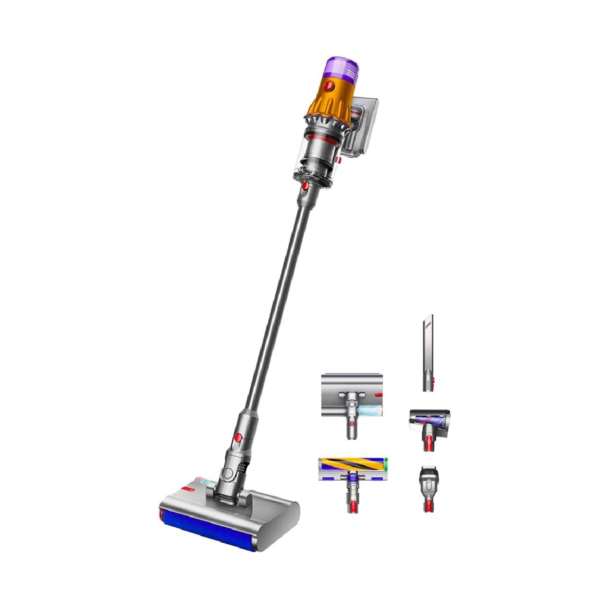 Dyson V12S Detect Slim Submarine Wet And Dry HEPA Filter Vacuum Cleaner, 350ML, Yellow